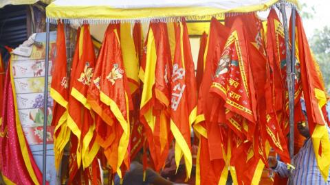 Flag decorated during Hanuman Jayanti