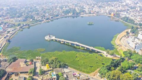 Areal View of Bada Talab, Ranchi, Jharkhand | Ranchi Lake