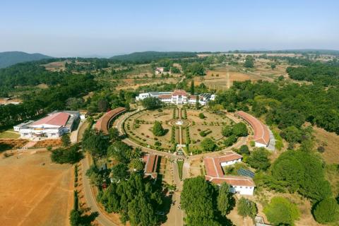 Aerial view of Netarhat Residential School Netarhat, Jharkhand, India