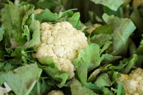 Stack of cauliflower