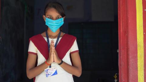 A student requesting to wear a mask