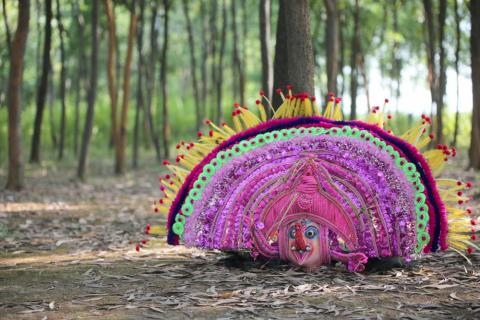 Portrait of a traditional chhau mask