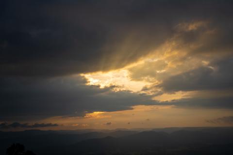 Beautiful sunrise at Netarhat, Jharkhand