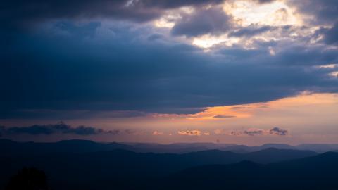 Beautiful sunrise at Netarhat, Jharkhand