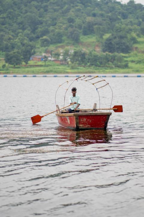 Man with boat