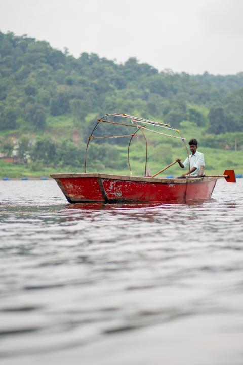 Man with boat