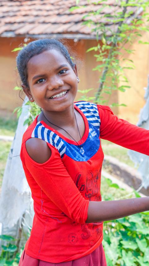 Portrait of village girl